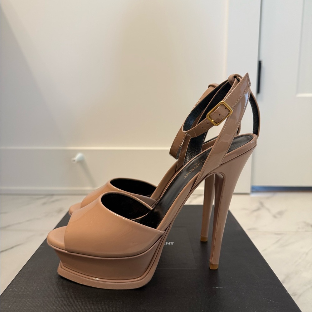 Elegant Tan Platform Heels